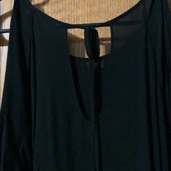 Black Open Shoulder Top - Picture 5 of 5